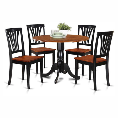 5 PC small Kitchen Table and Chairs set-Kitchen Table and 4 Kitchen Chairs - Drakoi Marketplace