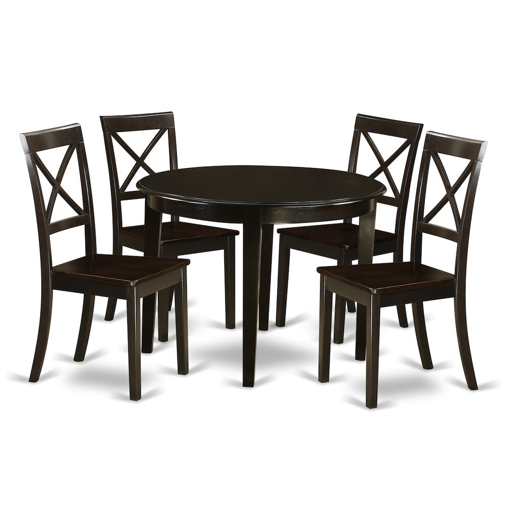 5 Pc small Kitchen Table set-round Table and 4 Kitchen Chairs - Drakoi Marketplace