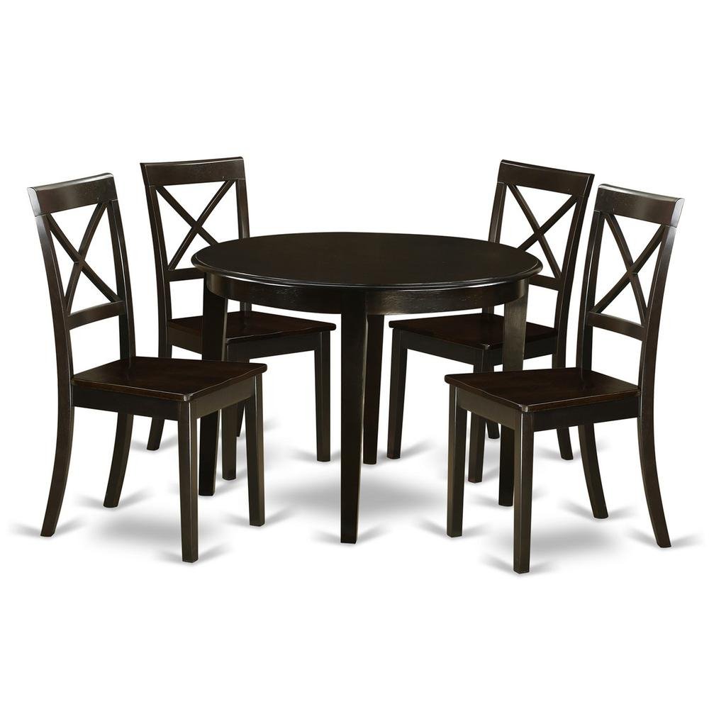 5 Pc small Kitchen Table set-round Table and 4 Kitchen Chairs - Drakoi Marketplace