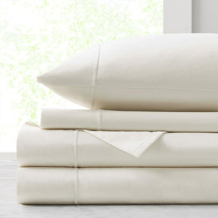 500TC Cotton Sheet Set, 102x108, Ivory, Cal King1 - Drakoi Marketplace