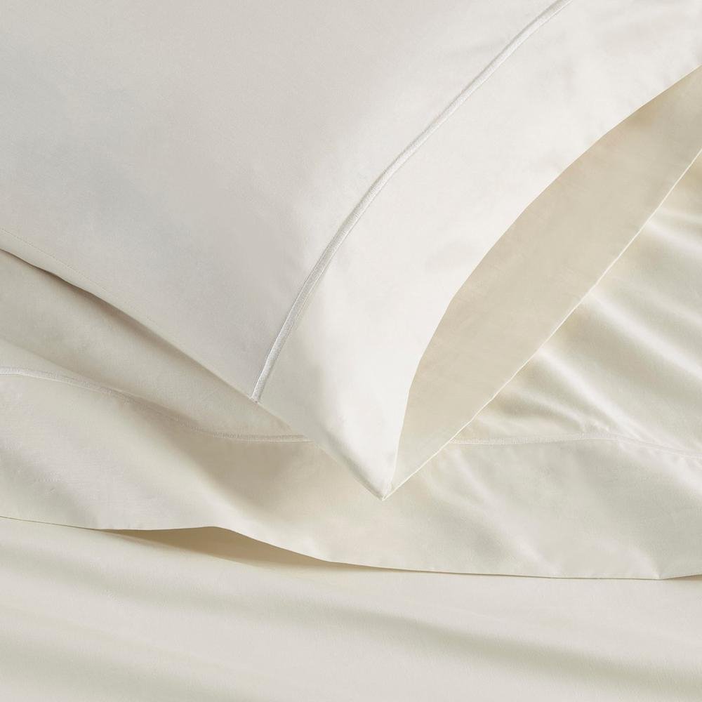 500TC Cotton Sheet Set, 102x108, Ivory, Cal King1 - Drakoi Marketplace