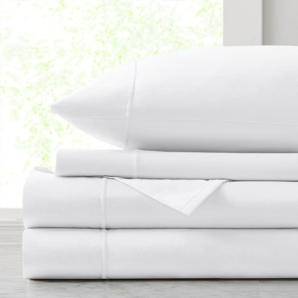 500TC Cotton Sheet Set, 102x108, White, Cal King1 - Drakoi Marketplace