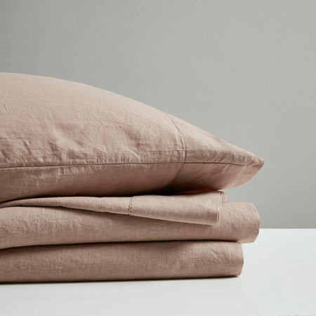 55% Cotton 45% Linen Sheet Set - Warm Taupe - Drakoi Marketplace