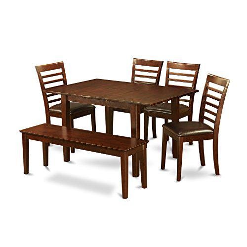 6 Pc Kitchen Table with bench -Kitchen Tables with 4 Kitchen Chairs and Bench - Drakoi Marketplace