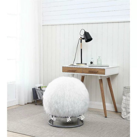 65 Inch Posture Fuzzy Exercise Yoga Ball Chair Set - 5 colors! - Drakoi Marketplace