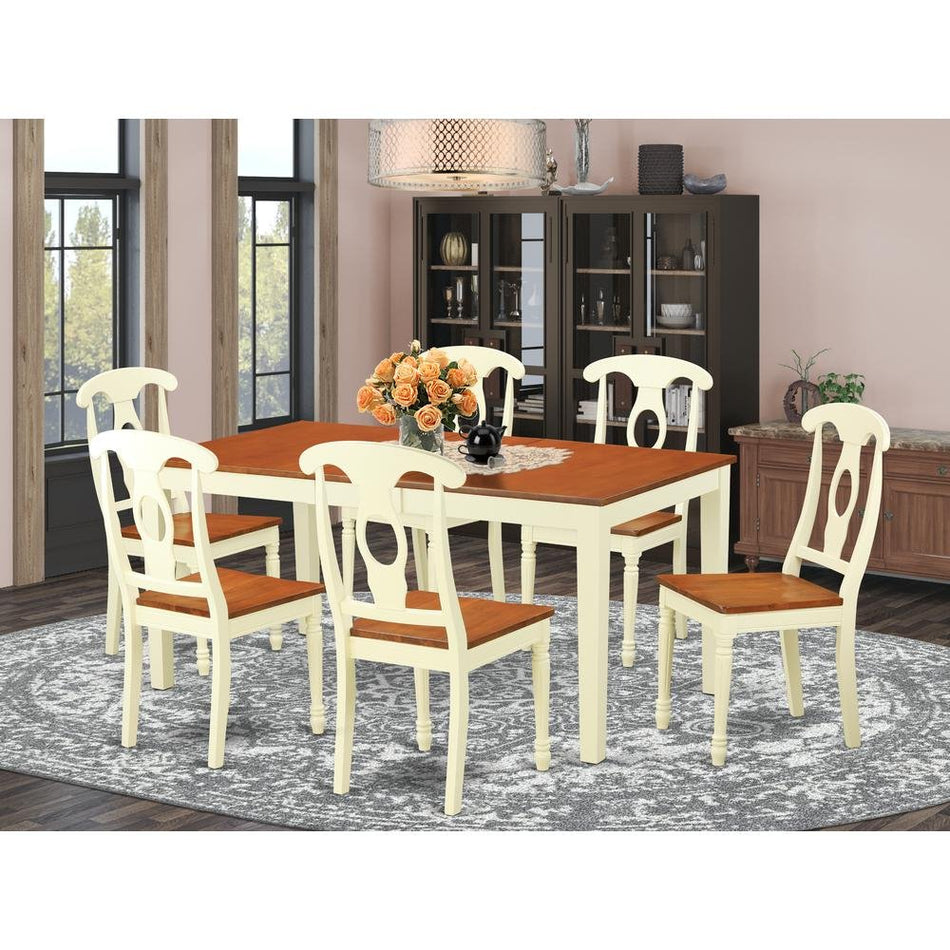 7 PC Dining room sets -Kitchen dinette Table and 6 Kitchen Chairs - Drakoi Marketplace