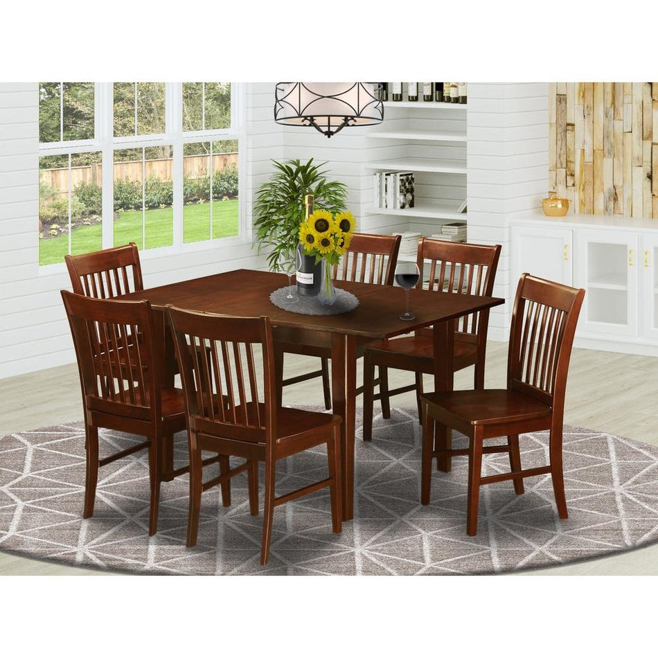 7 Pc Kitchen dinette set- Kitchen Tables with 6 Kitchen Dining Chairs - Drakoi Marketplace