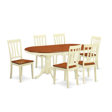 7 PC Kitchen dinette set -Small Kitchen Table and 6 Dining Chairs - Drakoi Marketplace