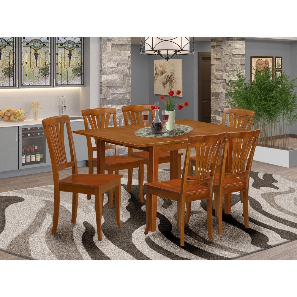 7 Pc Kitchen nook Dining set-small Dining Tables and 6 Kitchen Chairs - Drakoi Marketplace