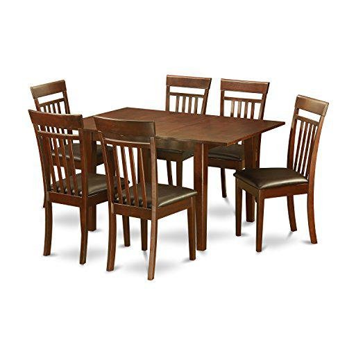 7 PC small Kitchen Table set - small Kitchen Table with 6 Kitchen Dining Chairs - Drakoi Marketplace