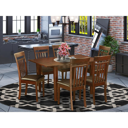 7 PC small Kitchen Table set - small Kitchen Table with 6 Kitchen Dining Chairs - Drakoi Marketplace