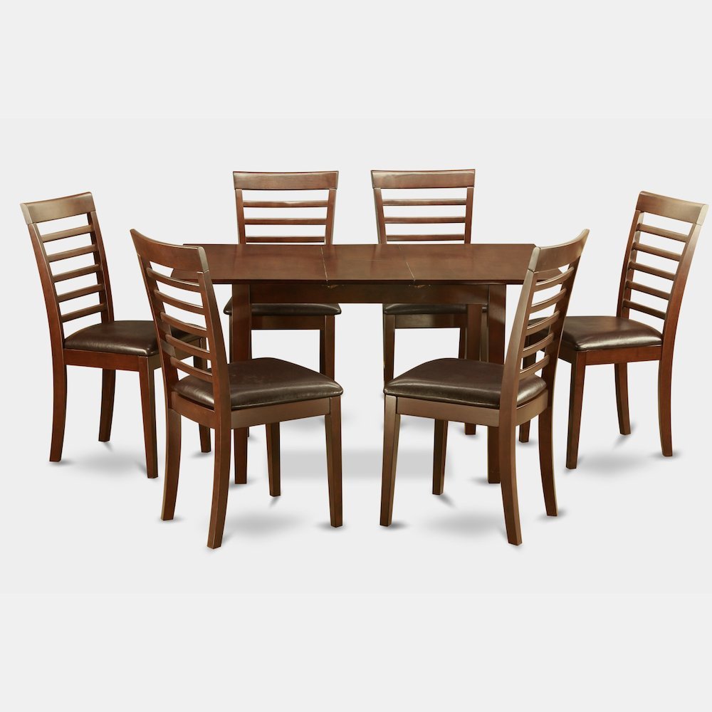 7 Pc small Table set - Kitchen Table with Leaf and 6 Kitchen Dining Chairs - Drakoi Marketplace