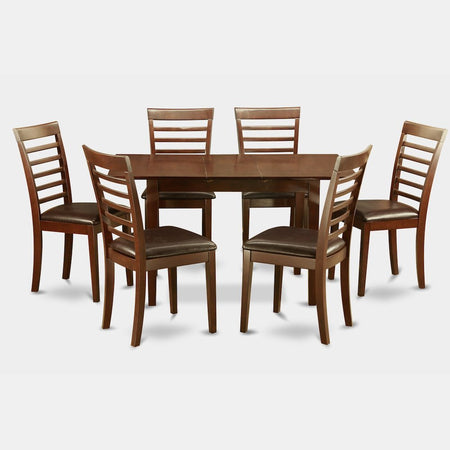 7 Pc small Table set - Kitchen Table with Leaf and 6 Kitchen Dining Chairs - Drakoi Marketplace