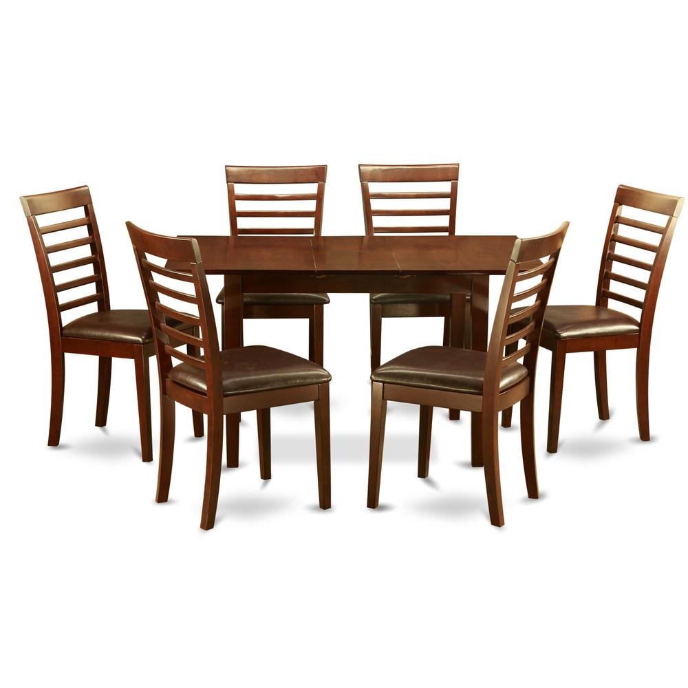 7 Pc small Table set - Kitchen Table with Leaf and 6 Kitchen Dining Chairs - Drakoi Marketplace