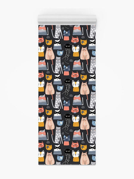 A Pattern Of Cats Yoga Mat -Image by Shutterstock - Drakoi Marketplace