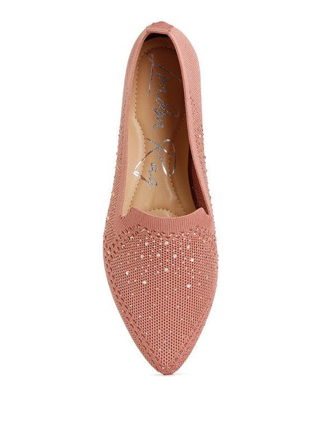 Abedi Rhinestone Embellished Pull Tab Loafers - Drakoi Marketplace