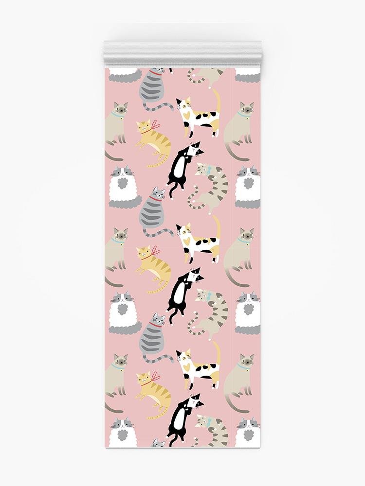 Adorable Kitten Pattern Yoga Mat -Image by Shutterstock - Drakoi Marketplace