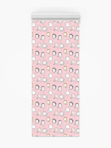 Adorable Kittens Pattern Yoga Mat -Image by Shutterstock - Drakoi Marketplace