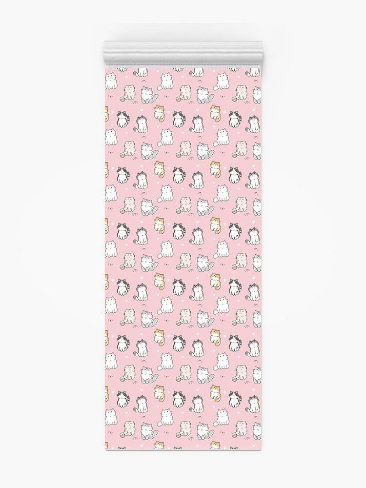 Adorable Kittens Pattern Yoga Mat -Image by Shutterstock - Drakoi Marketplace