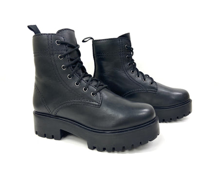 Alice Black Heeled Combat Boot - Drakoi Marketplace