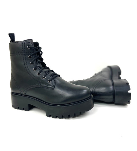 Alice Black Heeled Combat Boot - Drakoi Marketplace