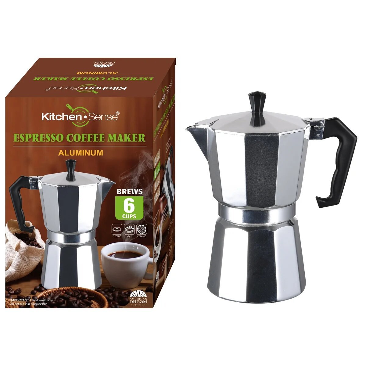 Aluminum Coffee Maker - 4 Sizes - Drakoi Marketplace