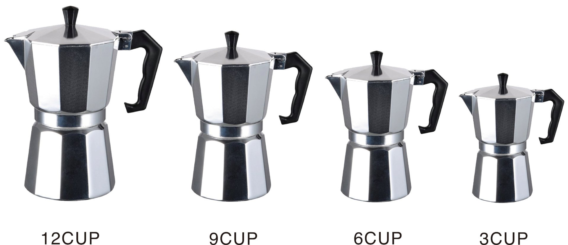 Aluminum Coffee Maker - 4 Sizes - Drakoi Marketplace