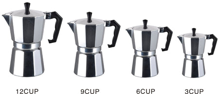 Aluminum Coffee Maker - 4 Sizes - Drakoi Marketplace