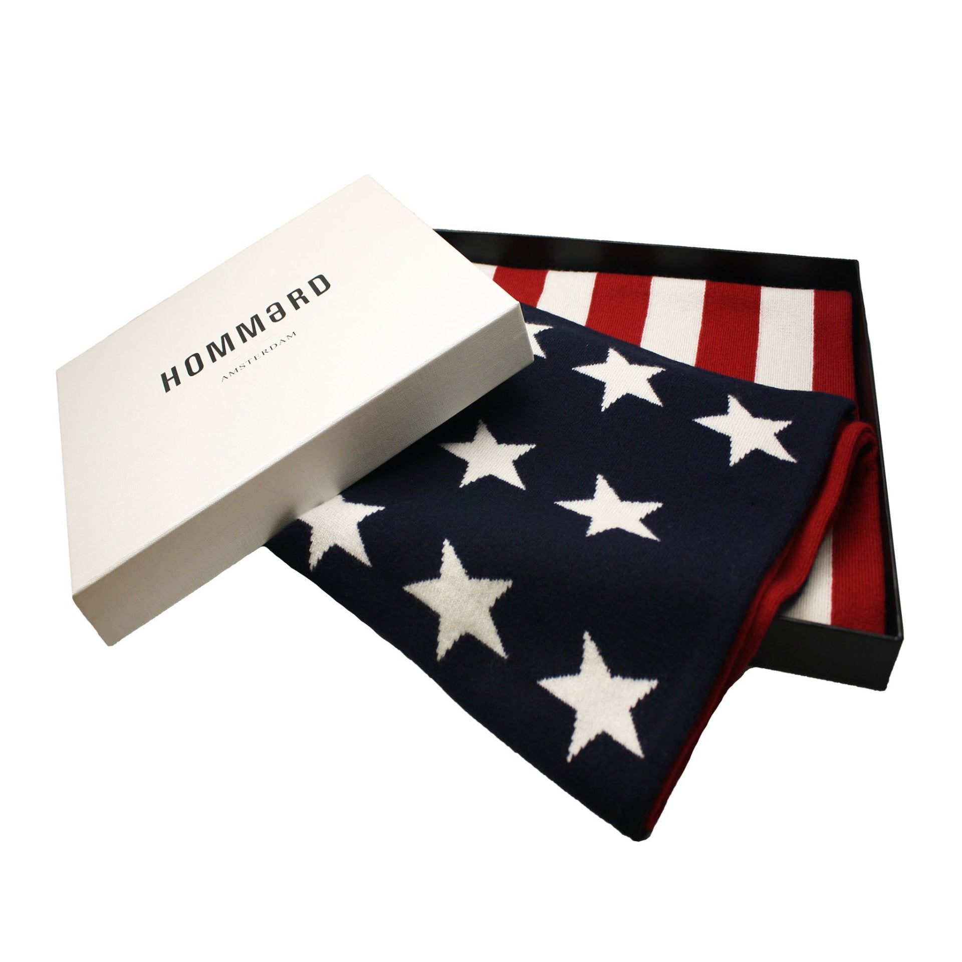 American flag knitted Cashmere Scarf - Drakoi Marketplace