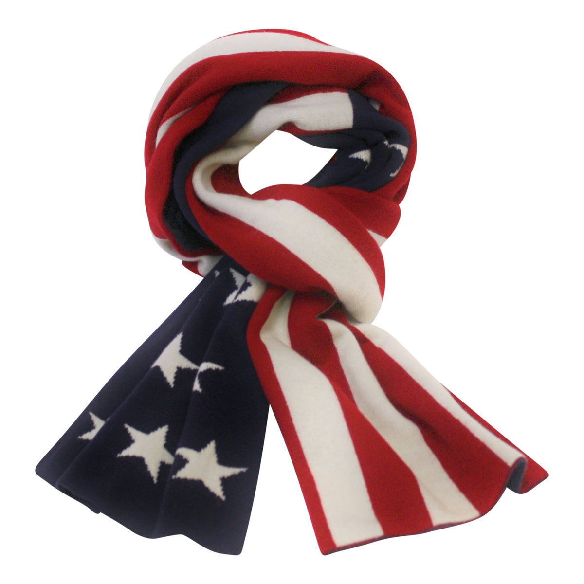 American flag knitted Cashmere Scarf - Drakoi Marketplace