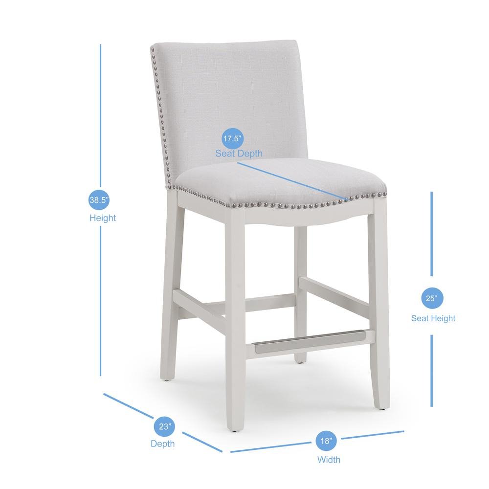 Arissa Snow Counter Stool - Drakoi Marketplace