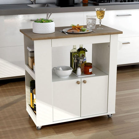 Aston 33.5" Kitchen Cart - Drakoi Marketplace