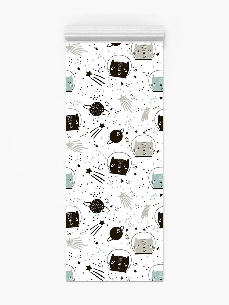 Astro-Cat Pattern Yoga Mat -Image by Shutterstock - Drakoi Marketplace