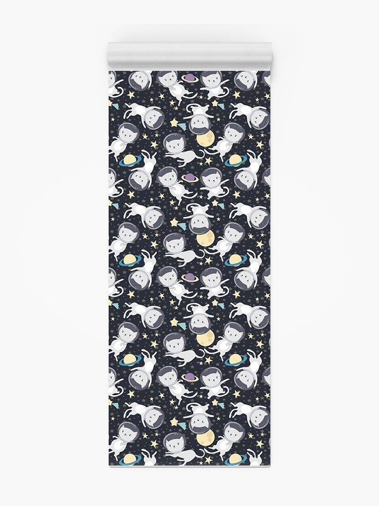 Astronaut Kittens Pattern Yoga Mat -Image by Shutterstock - Drakoi Marketplace