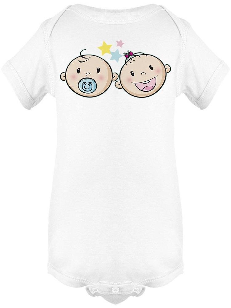 Baby Faces Boy And Girl Bodysuit Baby's -Image by Shutterstock - Drakoi Marketplace