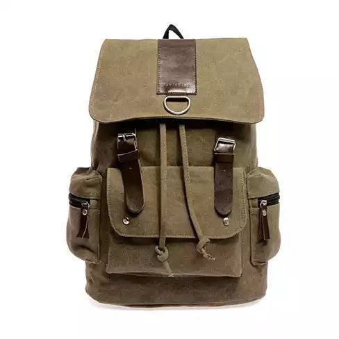 Back To Campus Canvas Backpack In 4 Colors - Drakoi Marketplace