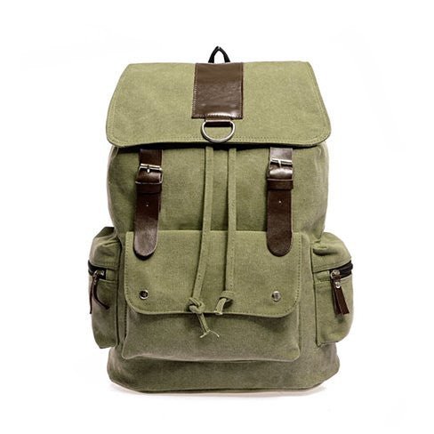 Back To Campus Canvas Backpack In 4 Colors - Drakoi Marketplace