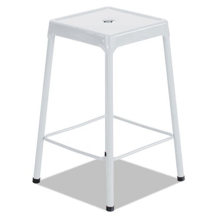 Bar-Height Steel Stool, White - Drakoi Marketplace