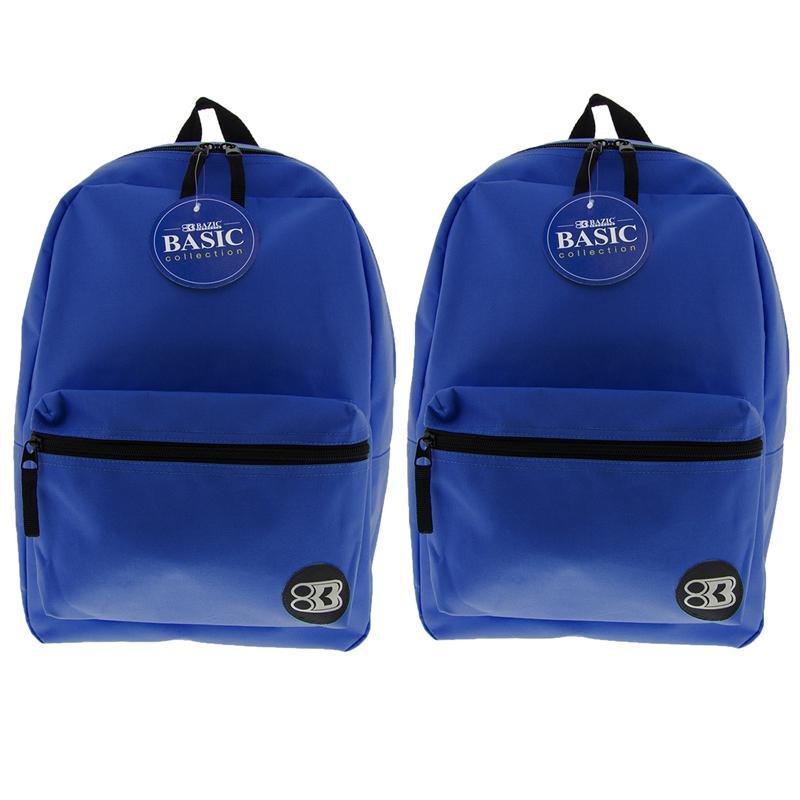 Basic Backpack, 16", Blue, Pack of 2 - Drakoi Marketplace