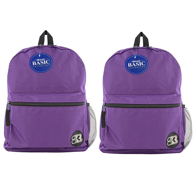 Basic Backpack 16" Purple, Pack of 2 - Drakoi Marketplace