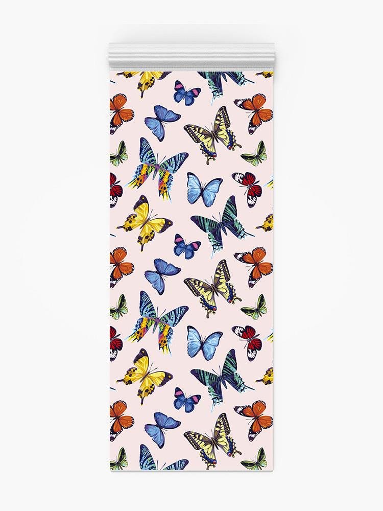 Beautiful Butterflies Pattern Yoga Mat -Image by Shutterstock - Drakoi Marketplace