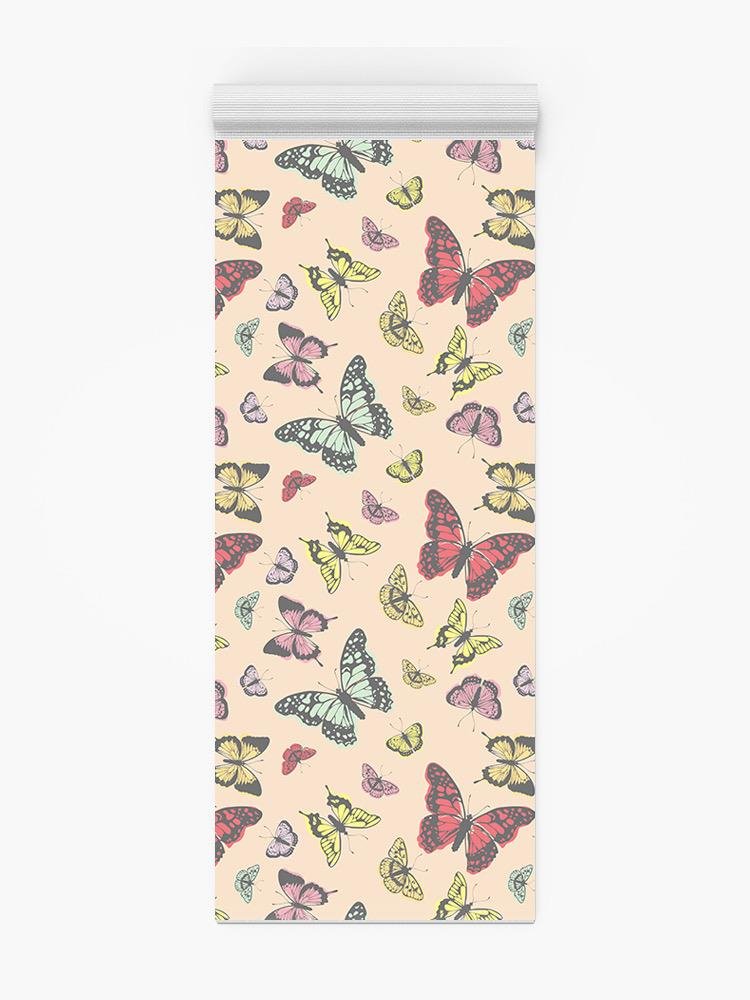 Beautiful Butterfly Pattern Yoga Mat -Image by Shutterstock - Drakoi Marketplace