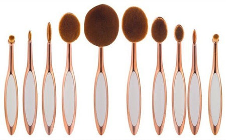 Beauty Experts Set of 10 Oval Beauty Brushes - Drakoi Marketplace