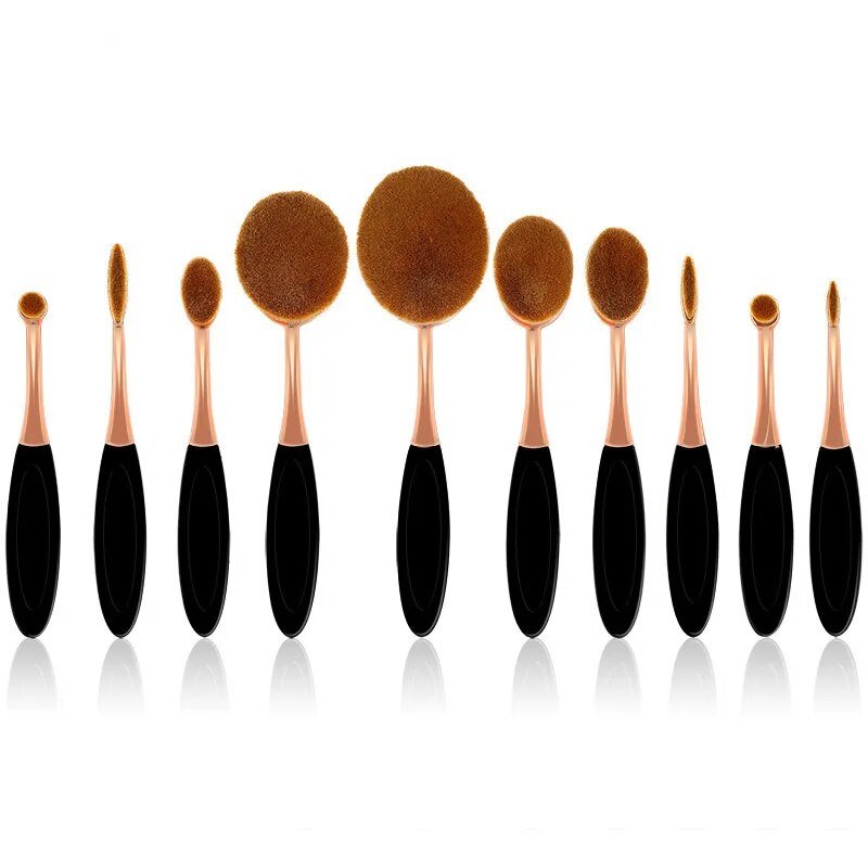 Beauty Experts Set of 10 Oval Beauty Brushes - Drakoi Marketplace