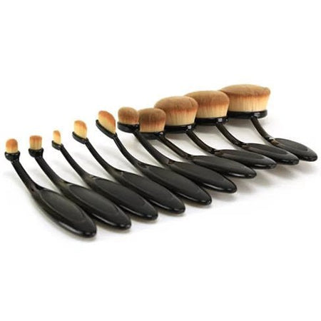 Beauty Experts Set of 10 Oval Beauty Brushes - Drakoi Marketplace