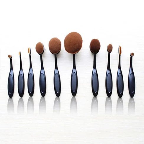 Beauty Experts Set of 10 Oval Beauty Brushes - Drakoi Marketplace