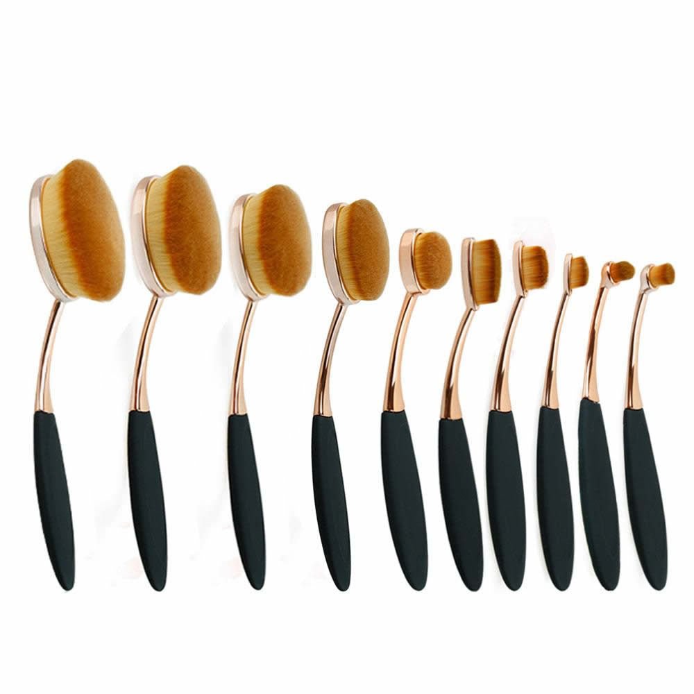 Beauty Experts Set of 10 Oval Beauty Brushes - Drakoi Marketplace