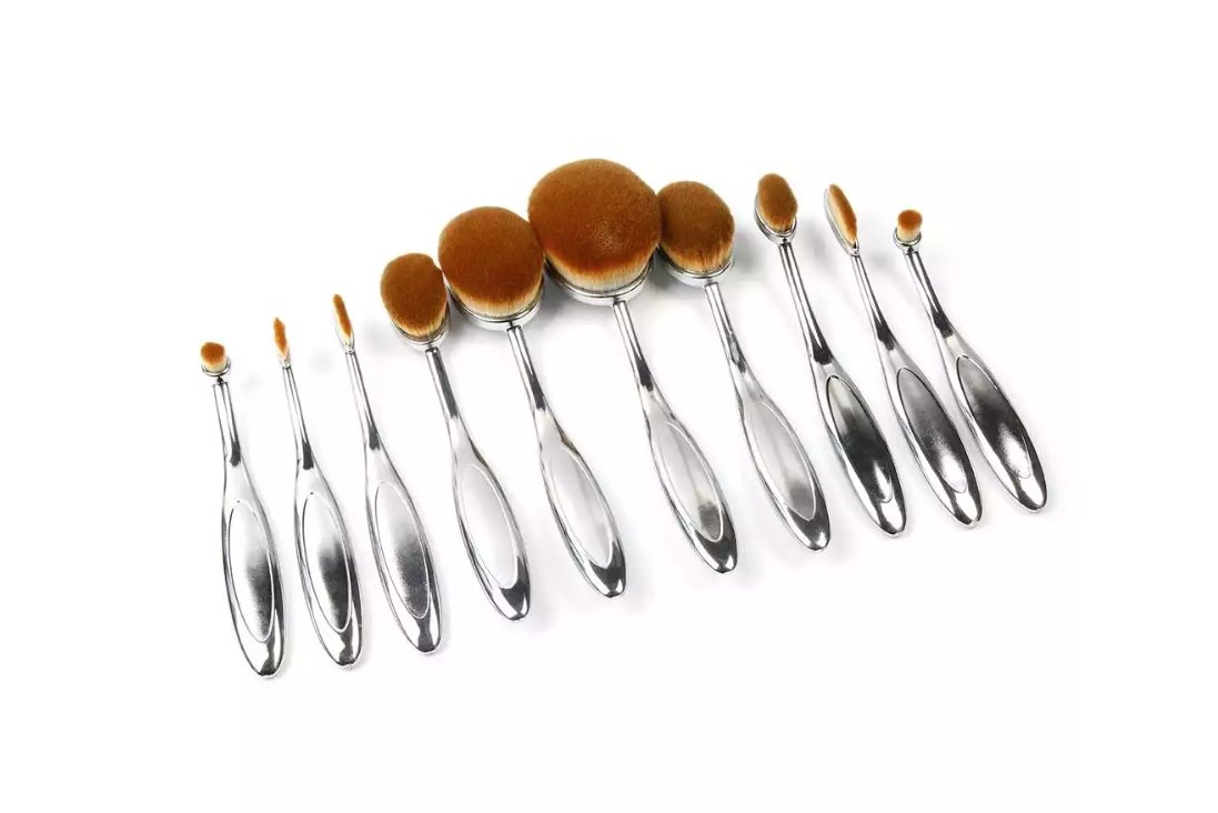 Beauty Experts Set of 10 Oval Beauty Brushes - Drakoi Marketplace