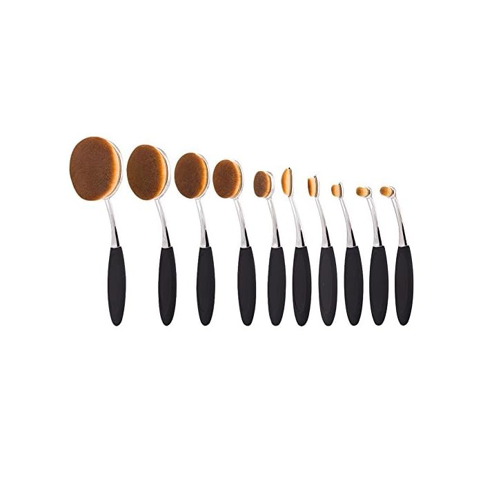 Beauty Experts Set of 10 Oval Beauty Brushes - Drakoi Marketplace