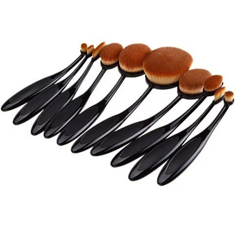 Beauty Experts Set of 10 Oval Beauty Brushes - Drakoi Marketplace